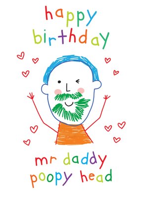 Objectables Mr Daddy Poopy Head Birthday Card