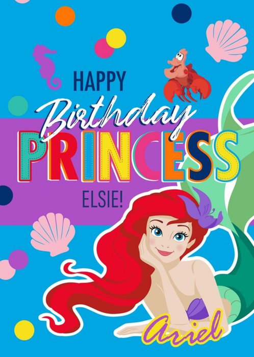 Disney Ariel Happy Birthday Princess Birthday Card