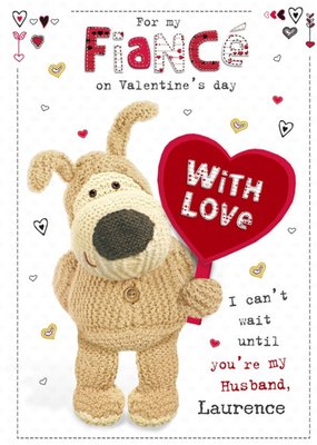 Boofle For My Fiancé Personalised Valentines Card