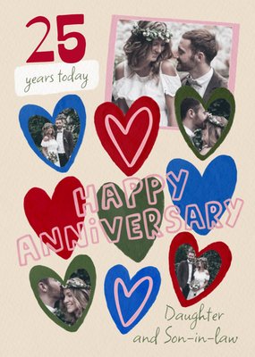 Daughter And Son-In-Law Photo Upload 25th Anniversary Card