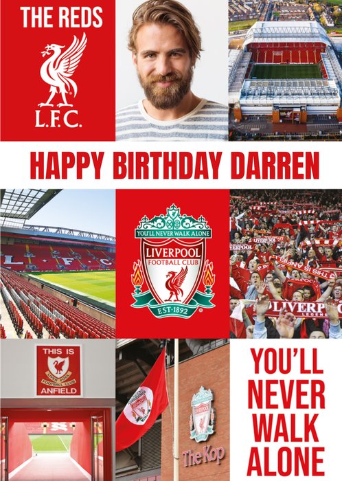 Liverpool Happy Birthday Youll Never Walk Alone Card