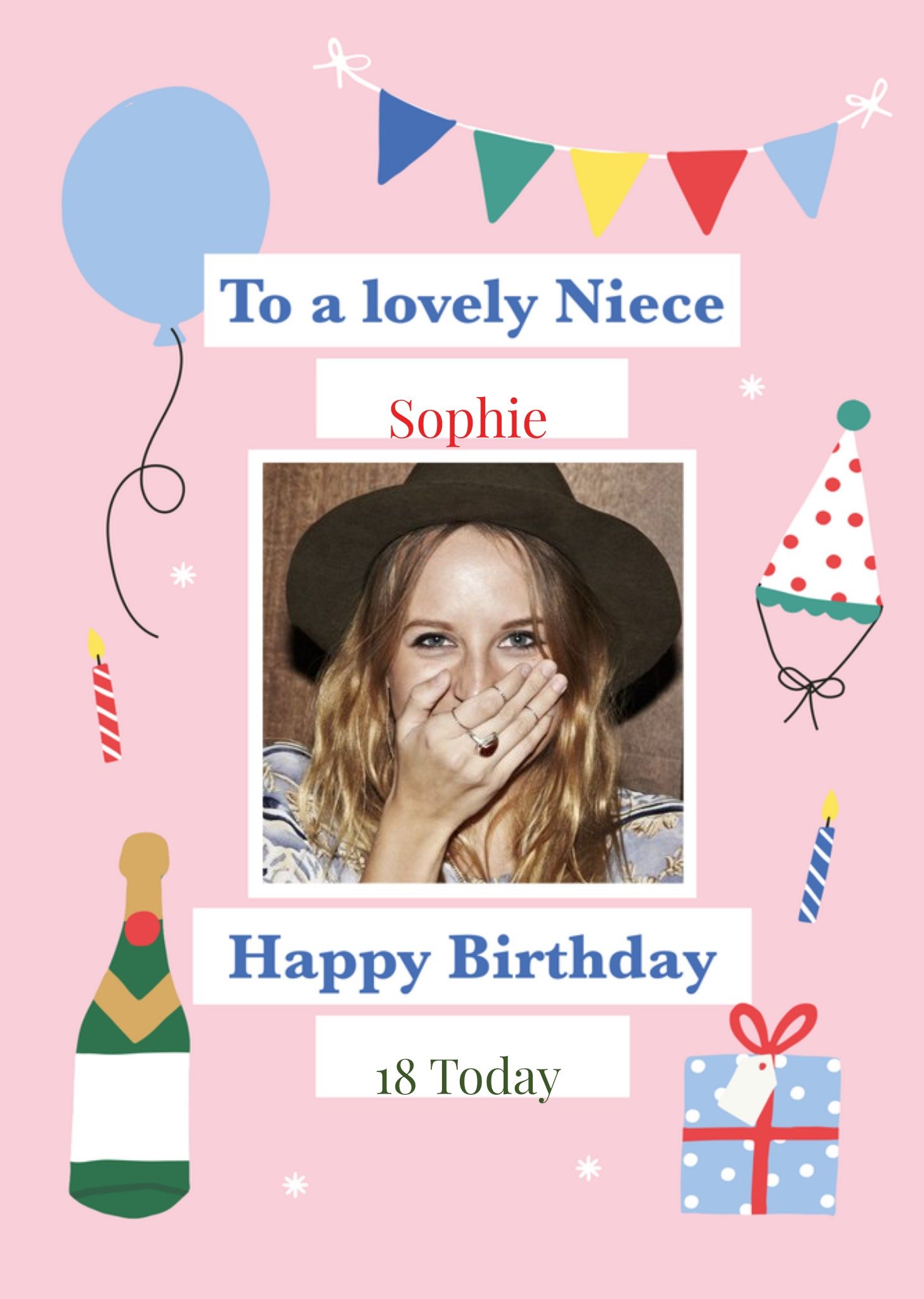 Moonpig Helen Butler Photo Upload Fun Neice Birthday Card