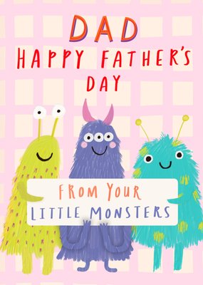 From Your Little Monsters Happy Father's Day Card