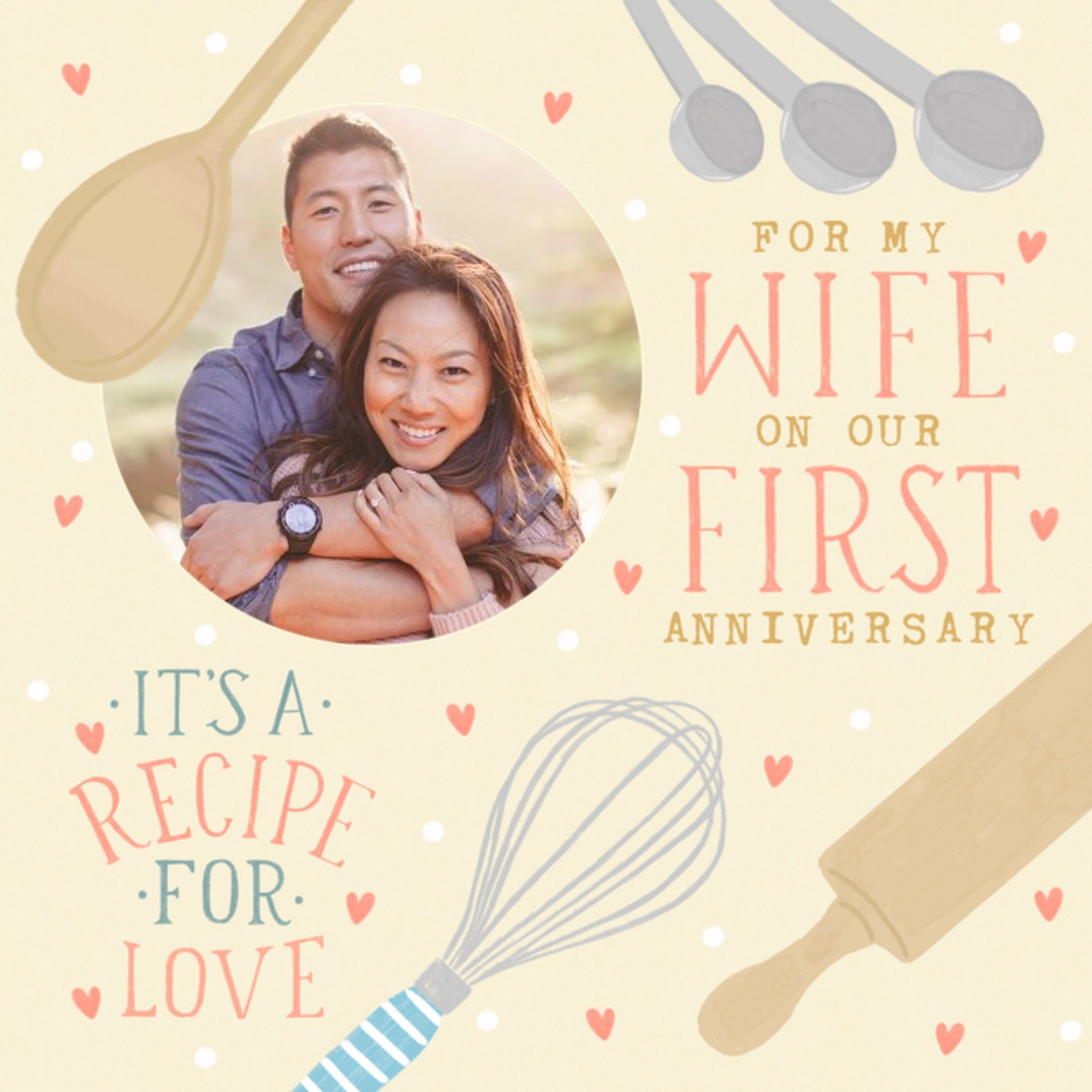 Moonpig Recipe For Love For My Wife Photo Upload Anniversary Card