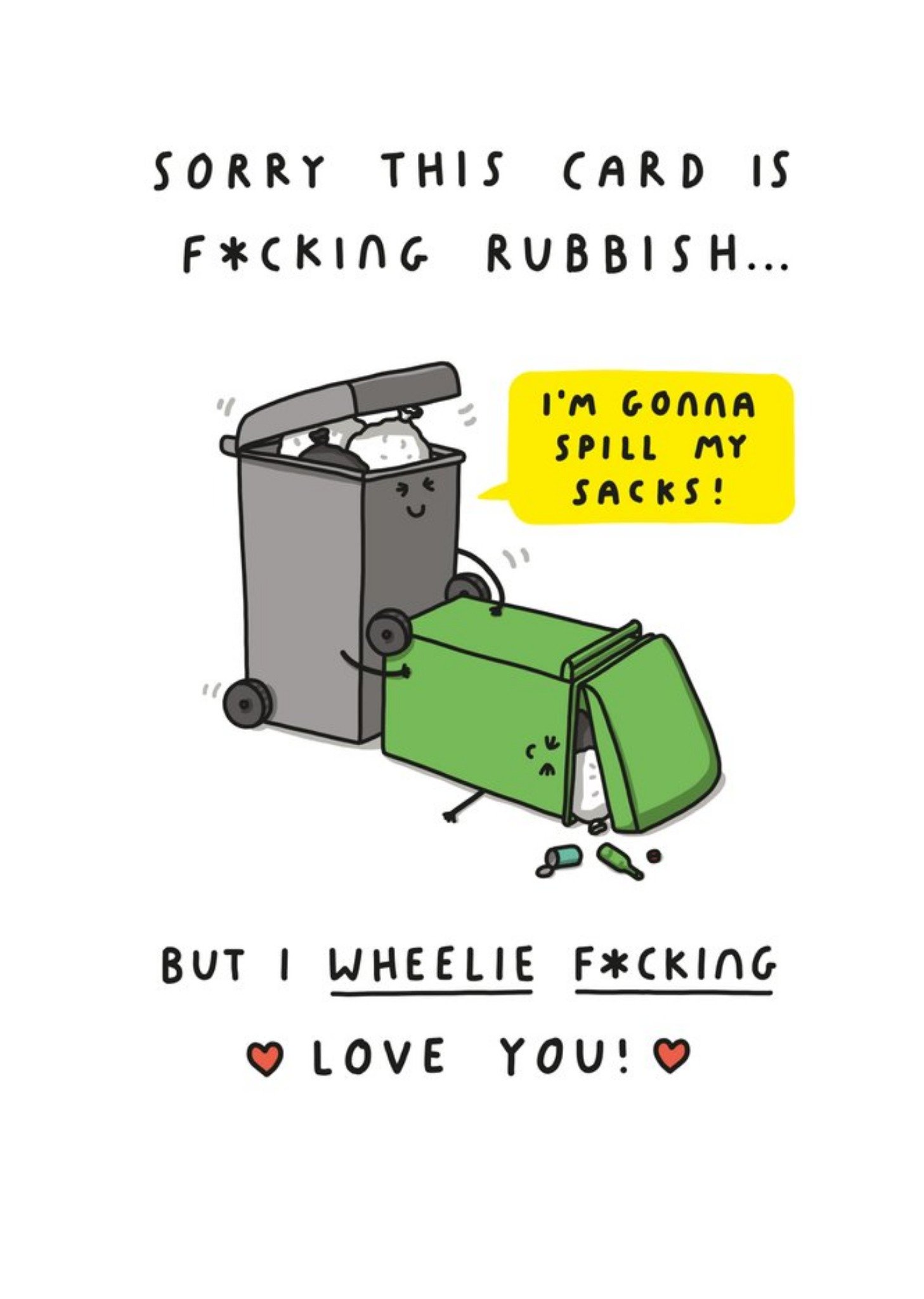 Moonpig Mungo And Shoddy Fucking Rubbish Funny Valentine's Day Card