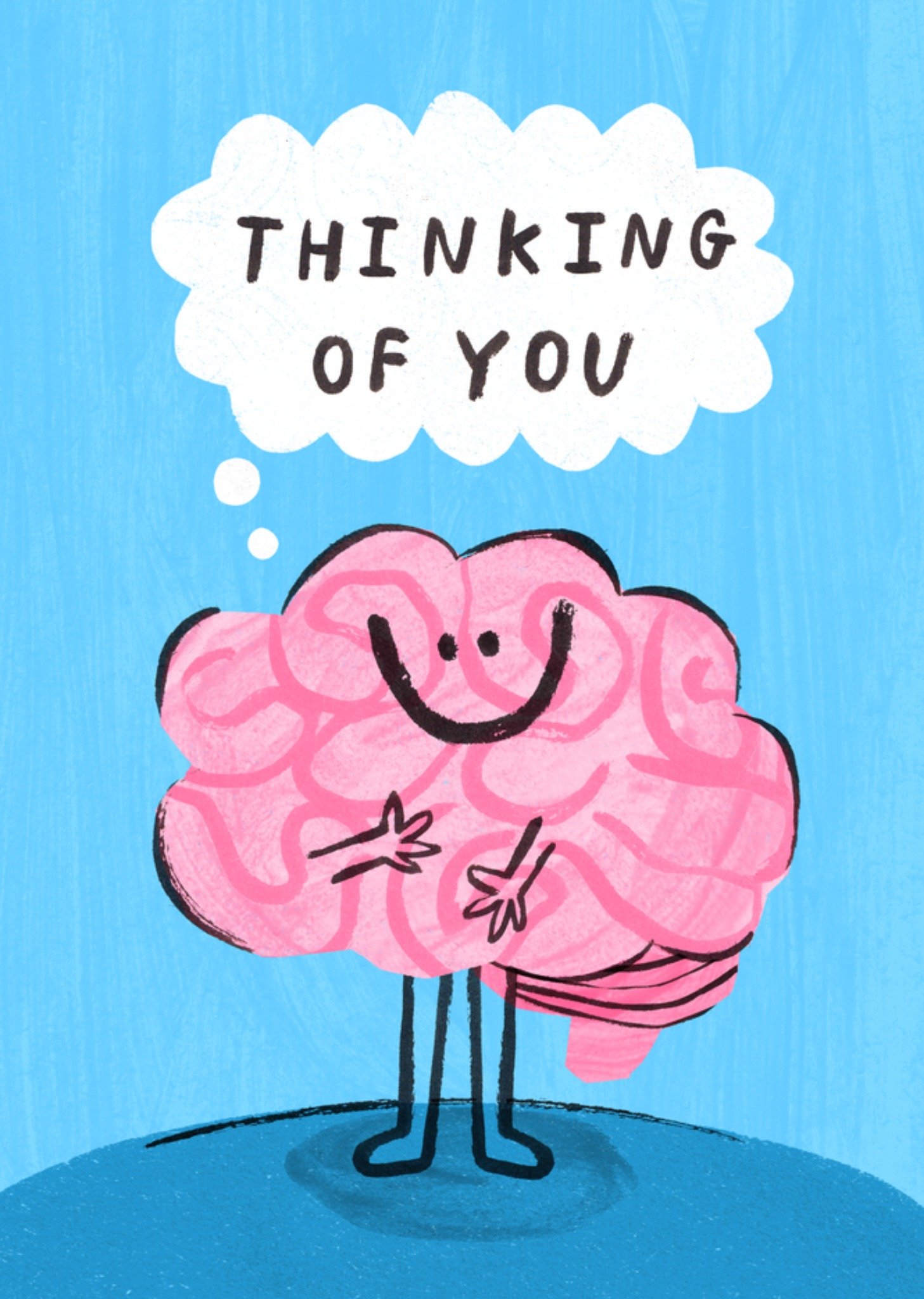 Moonpig Cute Cartoon Brain Thinking Of You Card