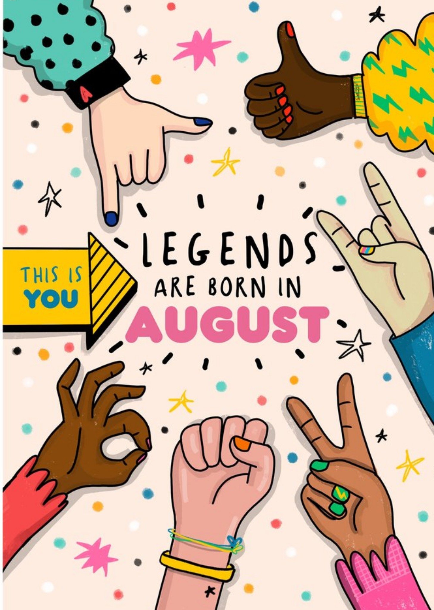Moonpig Legends Are Born In August Card