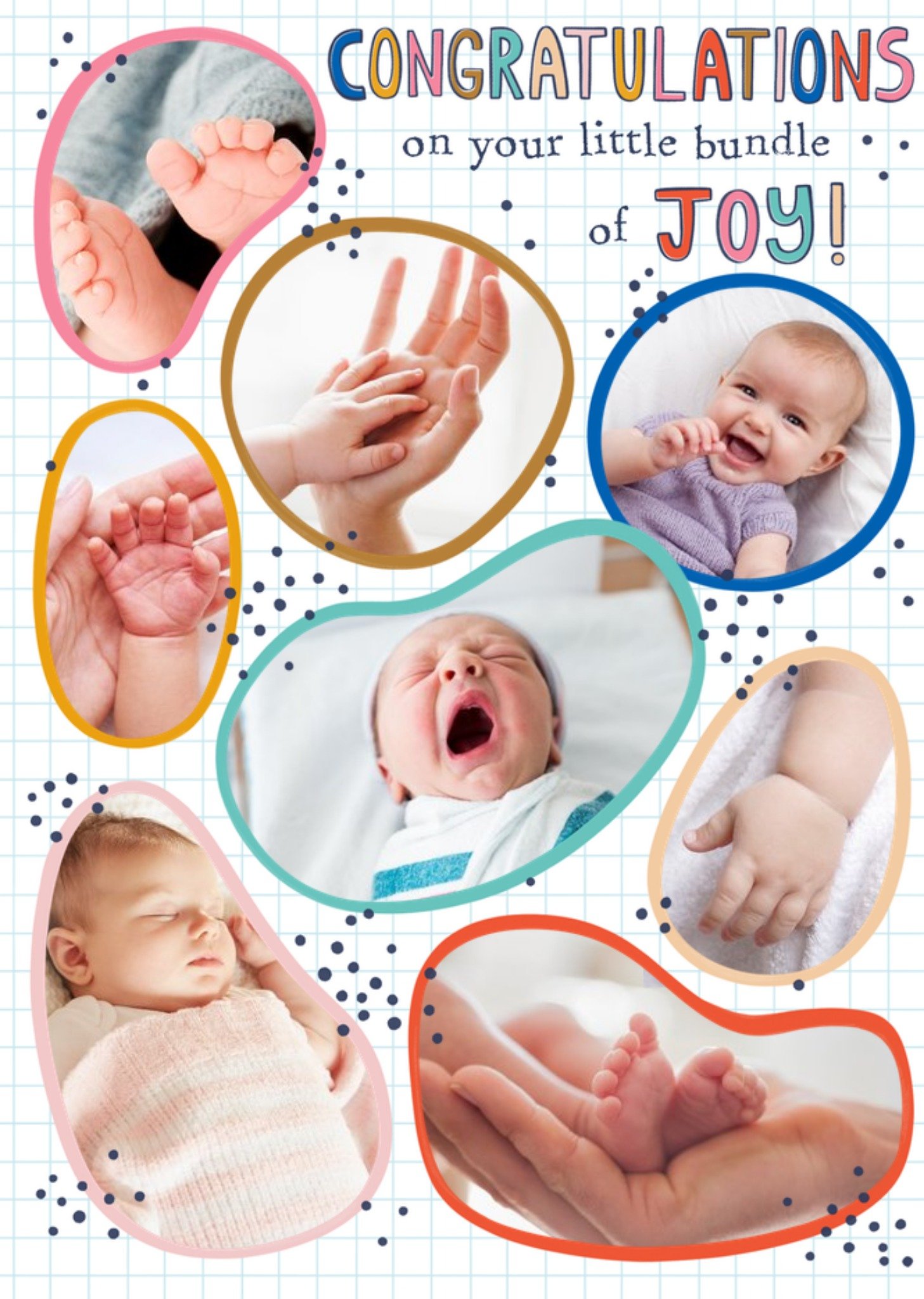 Moonpig Multiple Photo Upload Little Bundle Of Joy New Baby Card