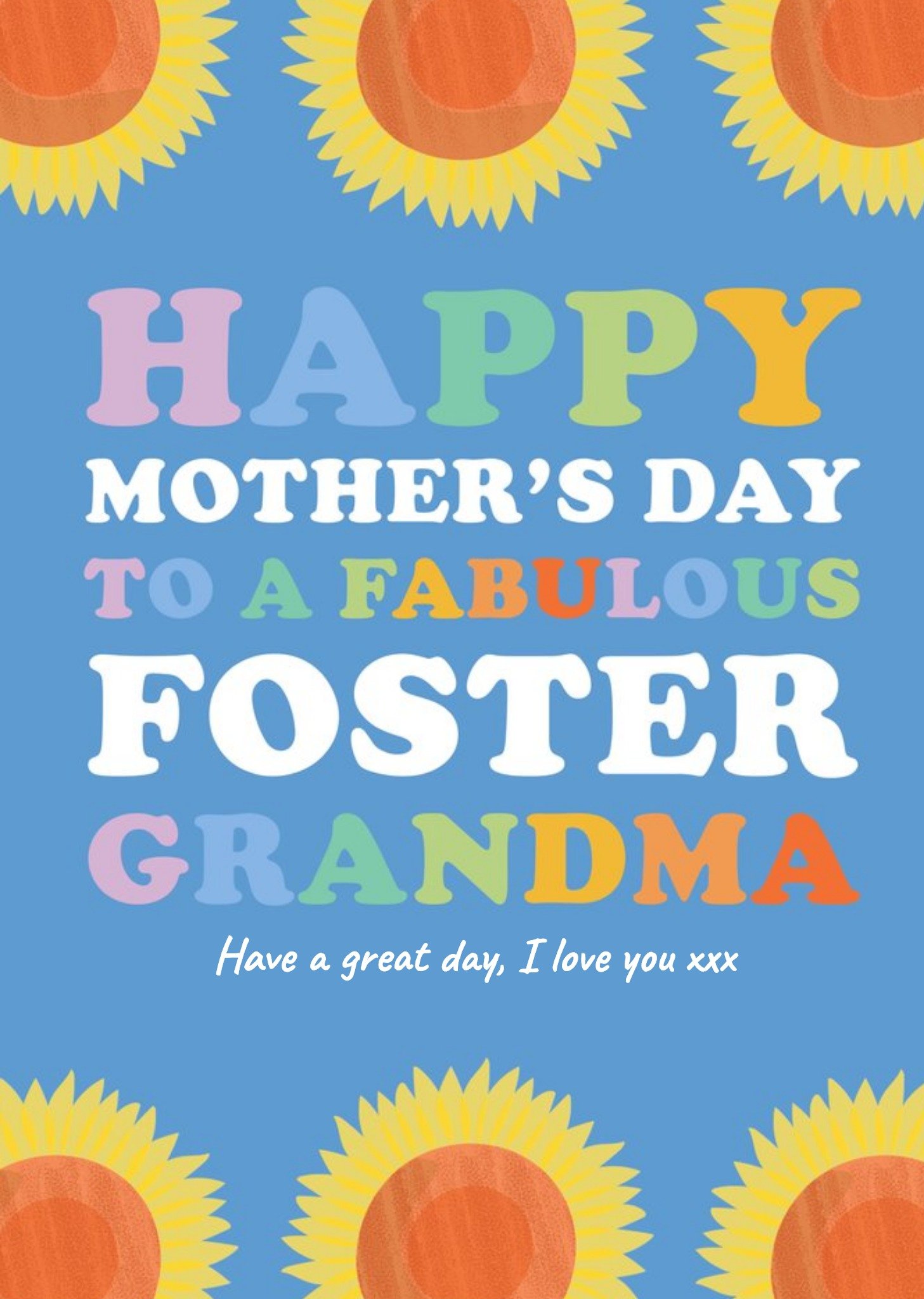 Moonpig To A Fabulous Foster Grandmother Mother's Day Card
