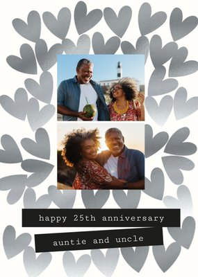 Happy 25th Anniversary Photo Upload Card