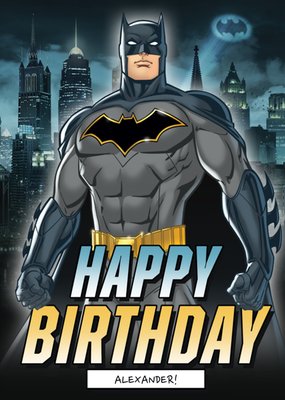 Batman Gotham City Illustrated Birthday Card 