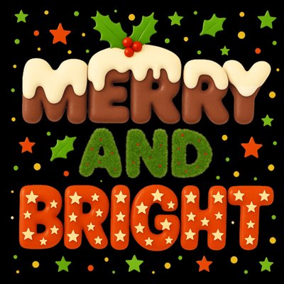 Merry and Bright Christmas Card