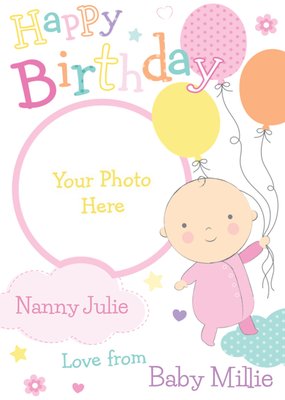 Happy Birthday From The Baby Photo Card