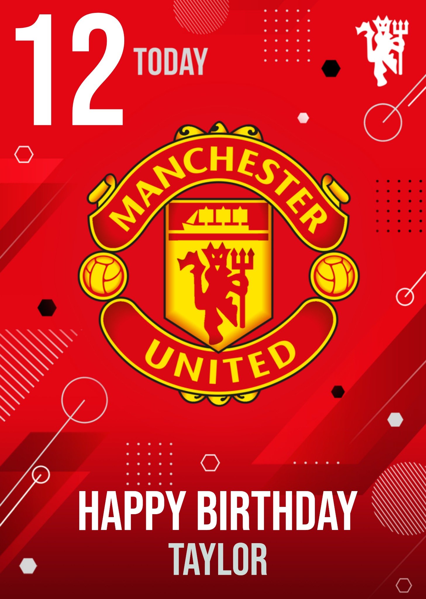 Moonpig Manchester United Birthday Card
