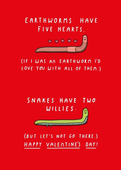 Mungo And Shoddy Rude Love And Willies Valentine's Day Card