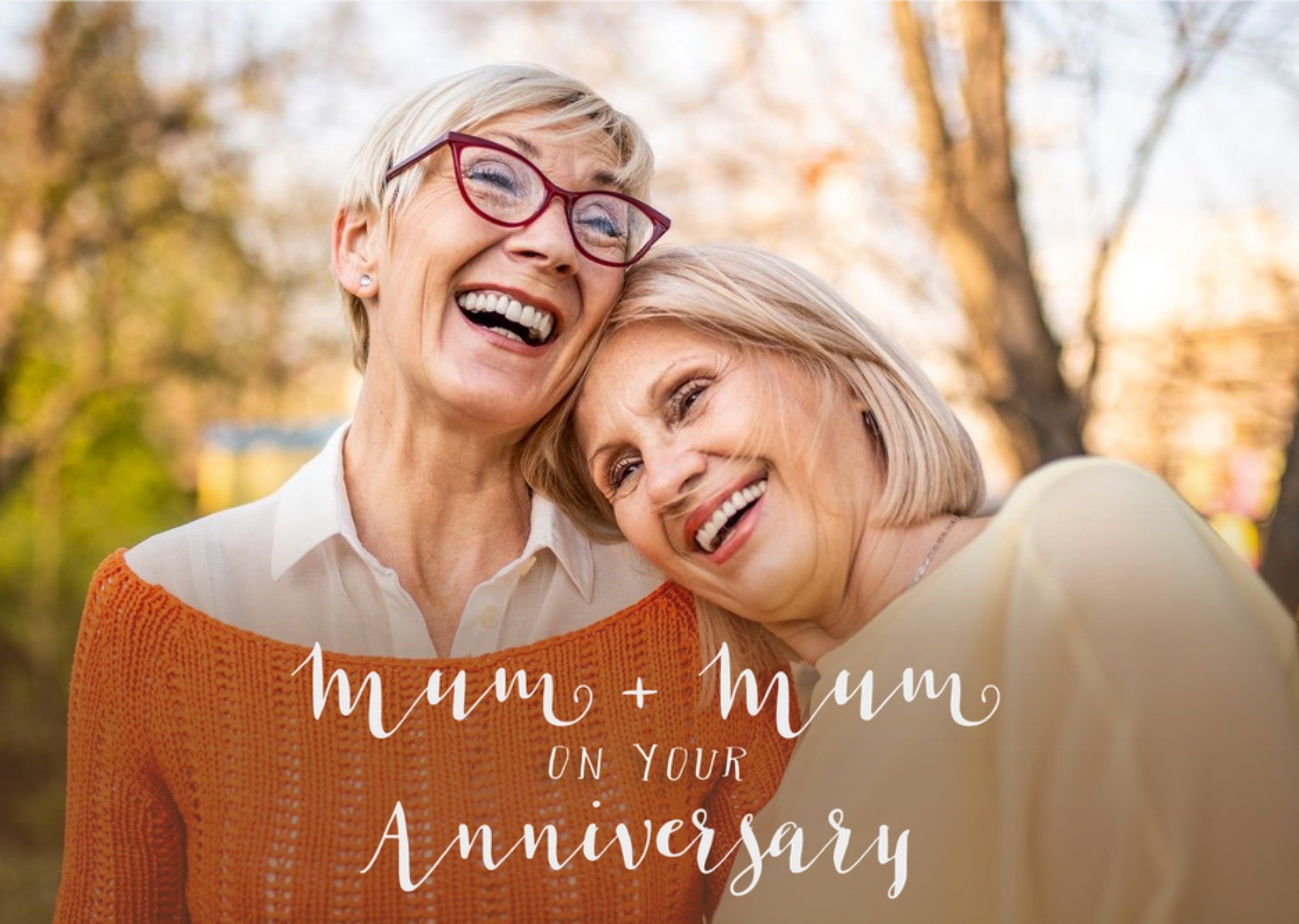 Moonpig Mum + Mum On Your Anniversary Photo Upload Card