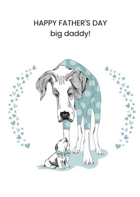 Modern Dog Big Daddy Father's Day Card