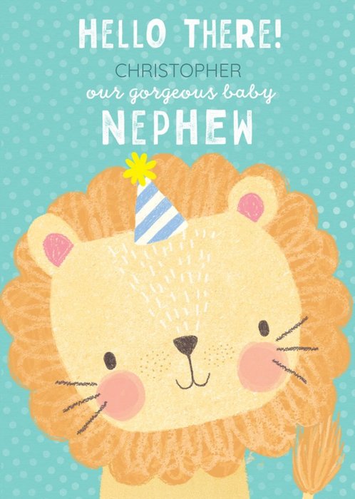 Pigment 30K Lion Nephew New Baby Card