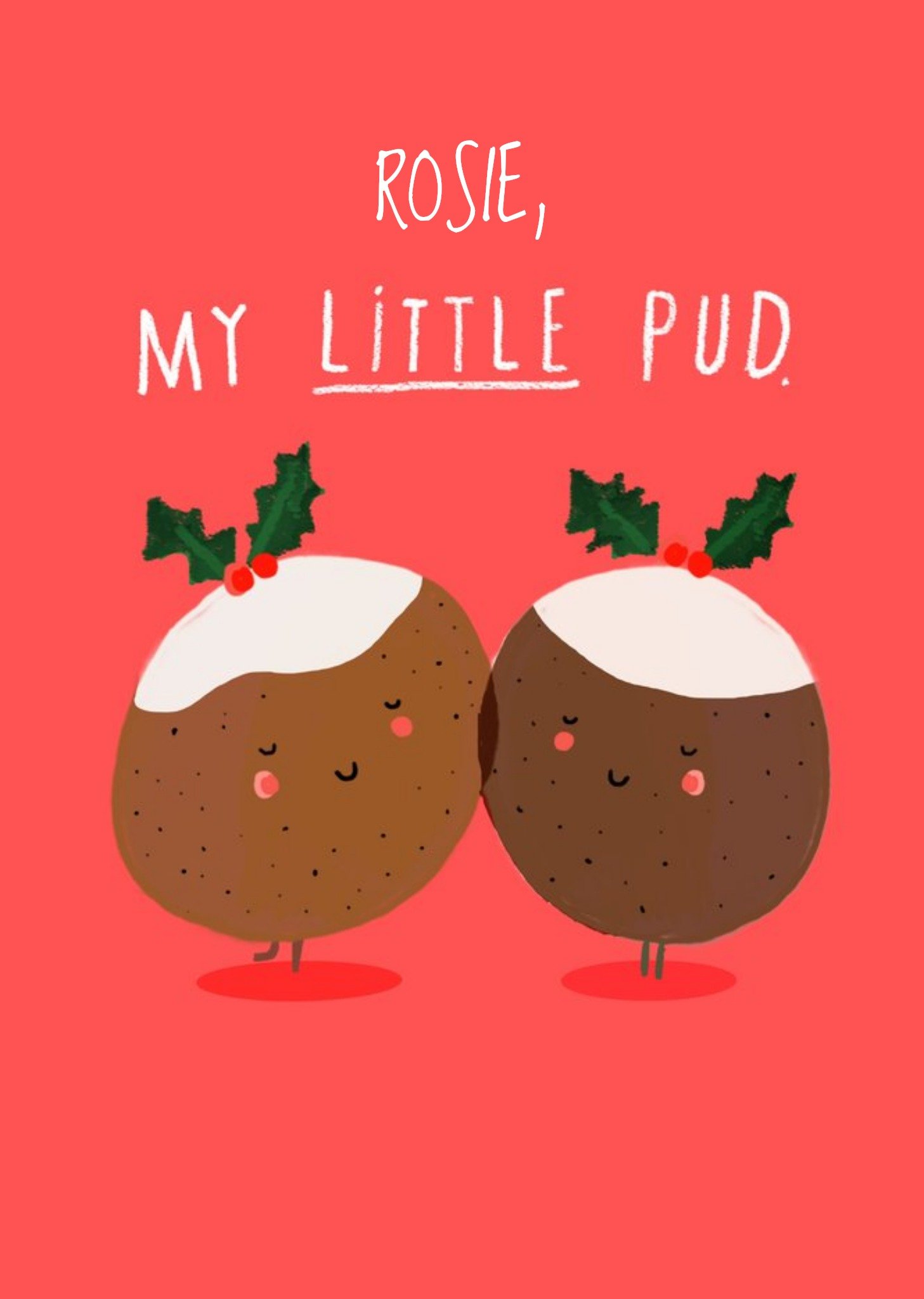 Moonpig My Little Pud Christmas Pudding Personalised Card