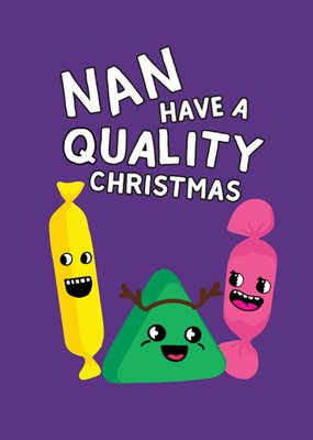 Quality Christmas Chocolate Illustrated Scribbler Nan Card 