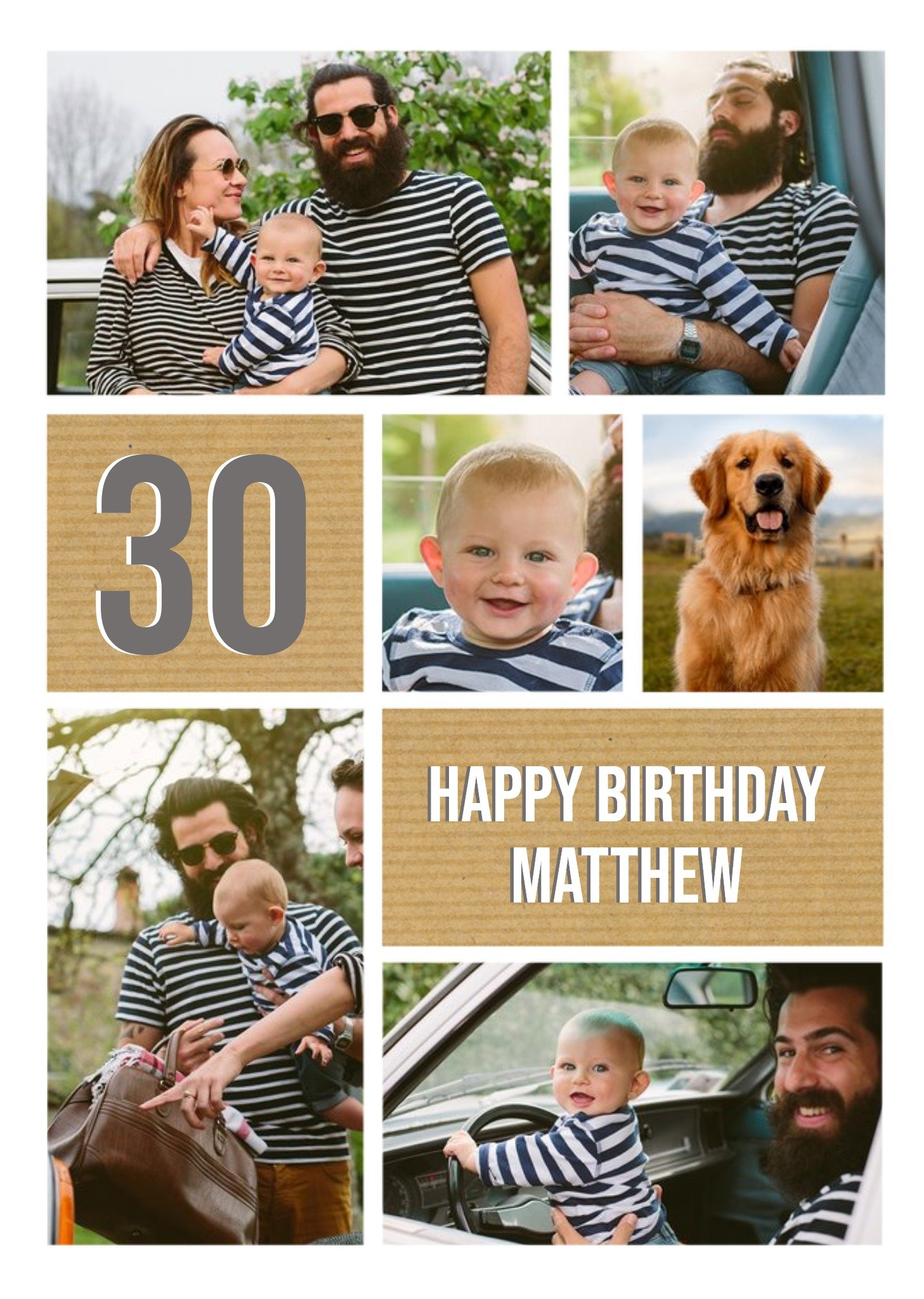 Moonpig 30th Birthday Photo Upload Card