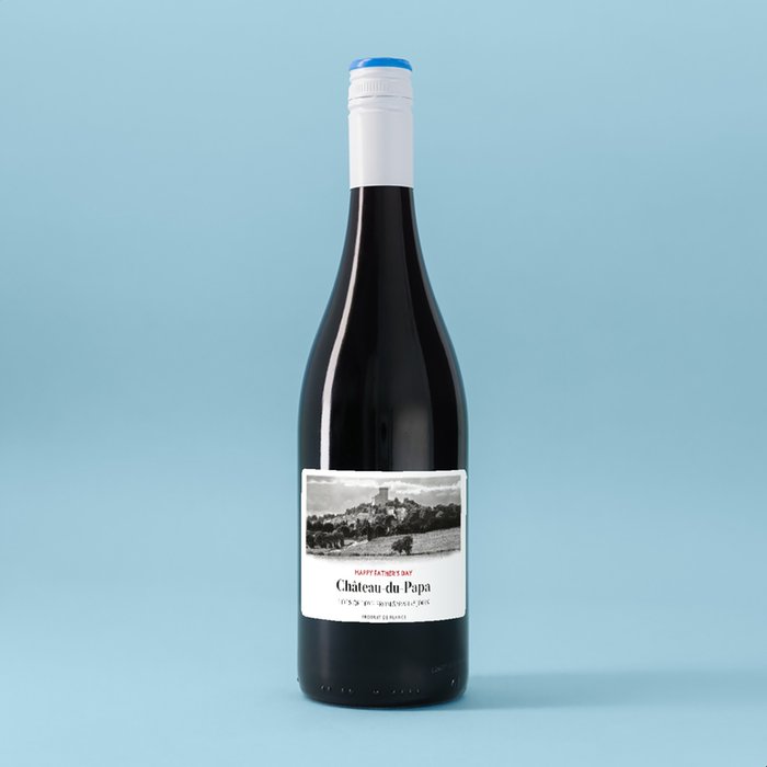 Personalised Happy Father's Day Papa Red Wine 75cl