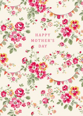 Happy Mother's Day Illustrated Flowers And Bunting Cath Kidston Card