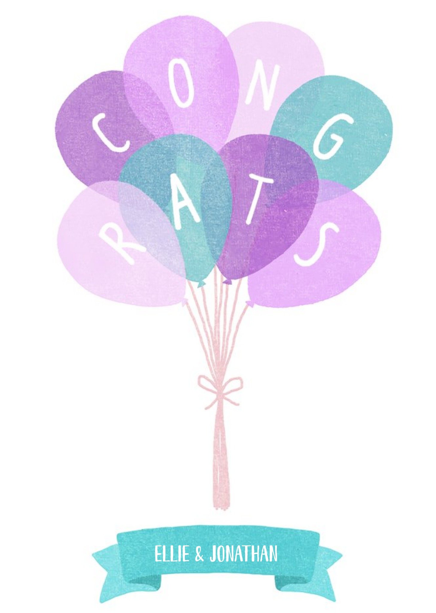 Moonpig Balloons Personalised Birthday Card