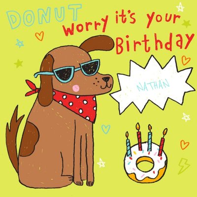 Oodles Donut Worry Birthday Card