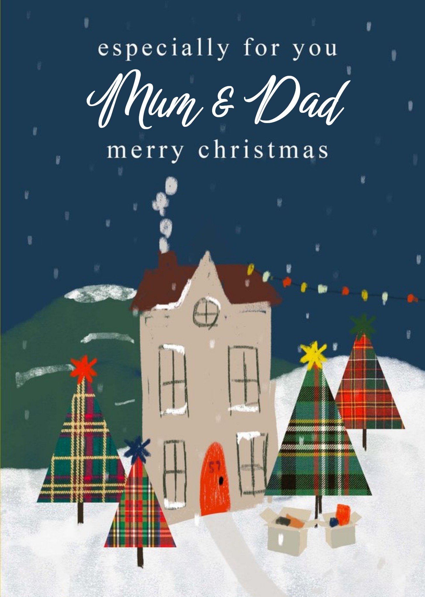 Moonpig Sketched Sian Roberts Illustration Christmas Card