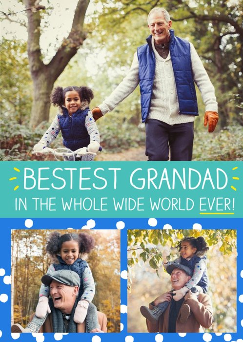 Happy Jackson Bestest Grandad In The Whole Wide World Photo Card