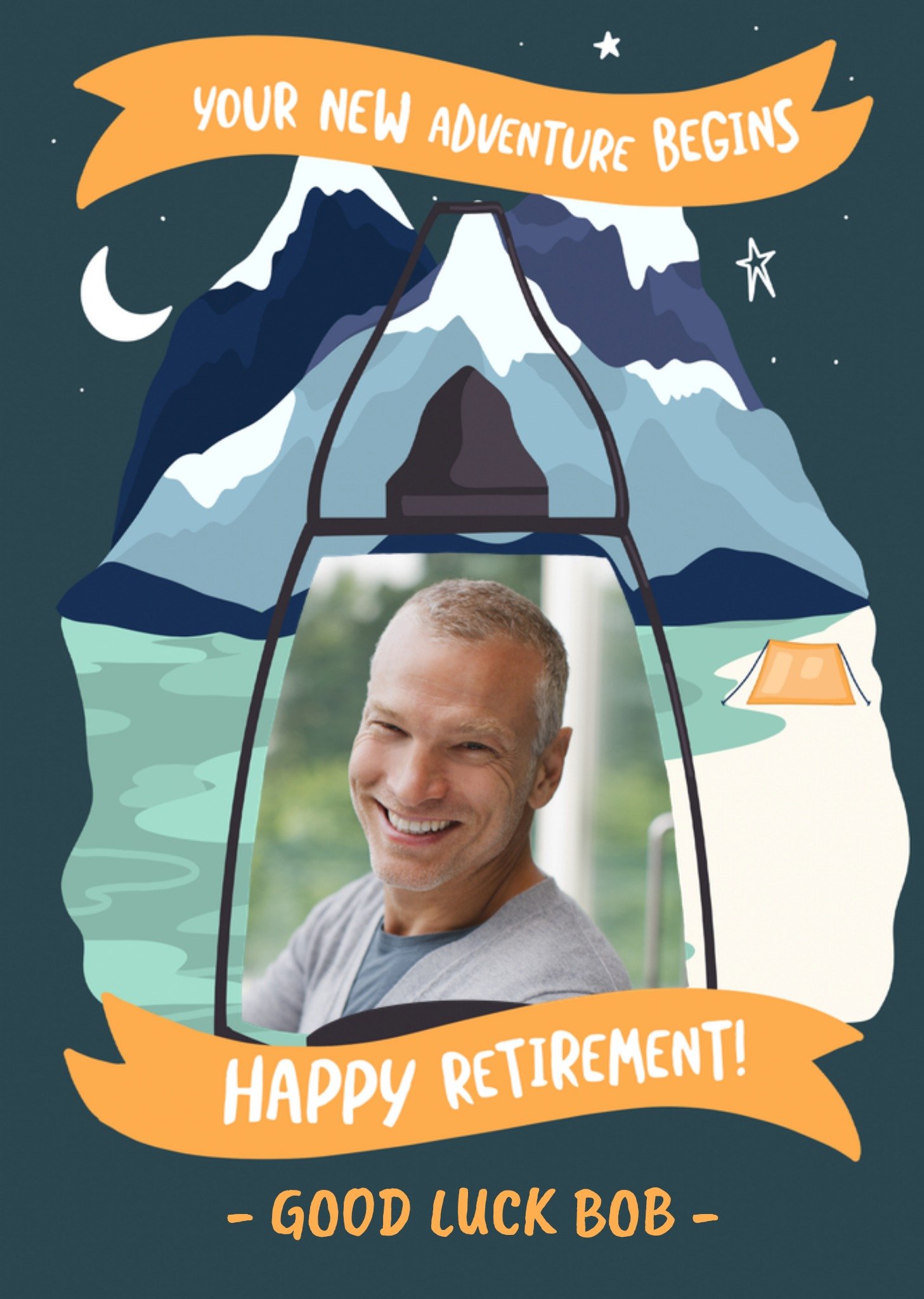 Moonpig Your New Adventure Begins Photo Upload Retirement Card
