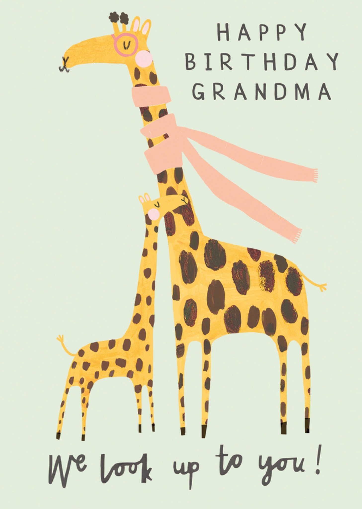Jolly Awesome We Look Up To You Grandma Birthday Card