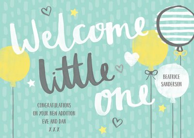 Lovely Day Welcome Little One Card