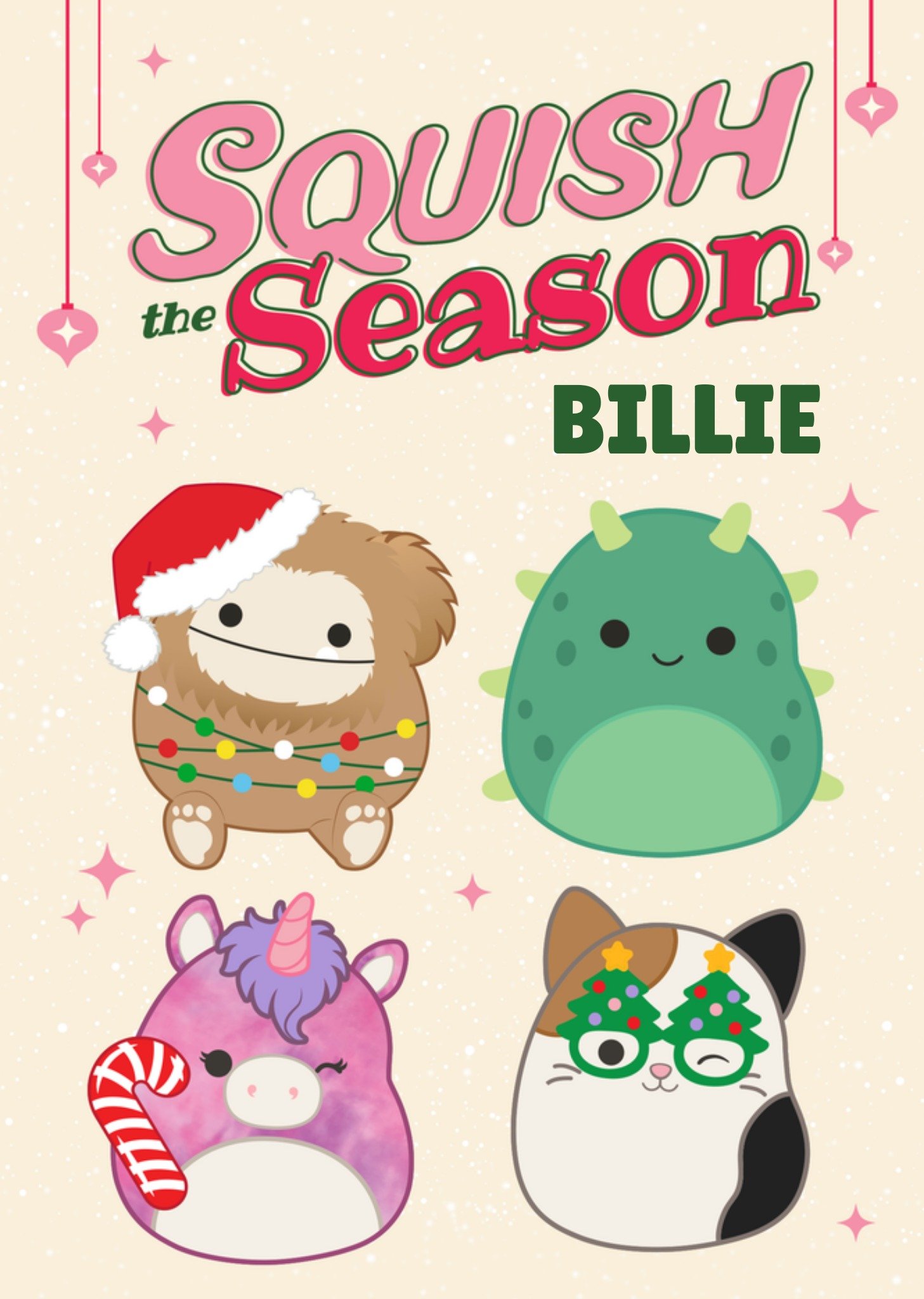 Moonpig Squishmallows Squish The Season Christmas Card