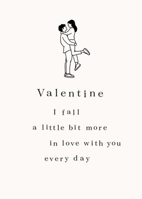 I Fall A Little Bit More In Love With You Every Day Valentine's Day Card