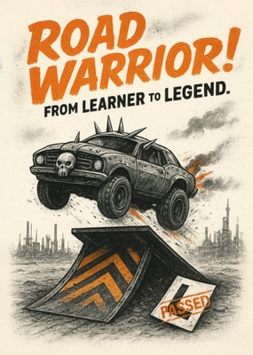 Road Warrior Illustrated Driving Test Card