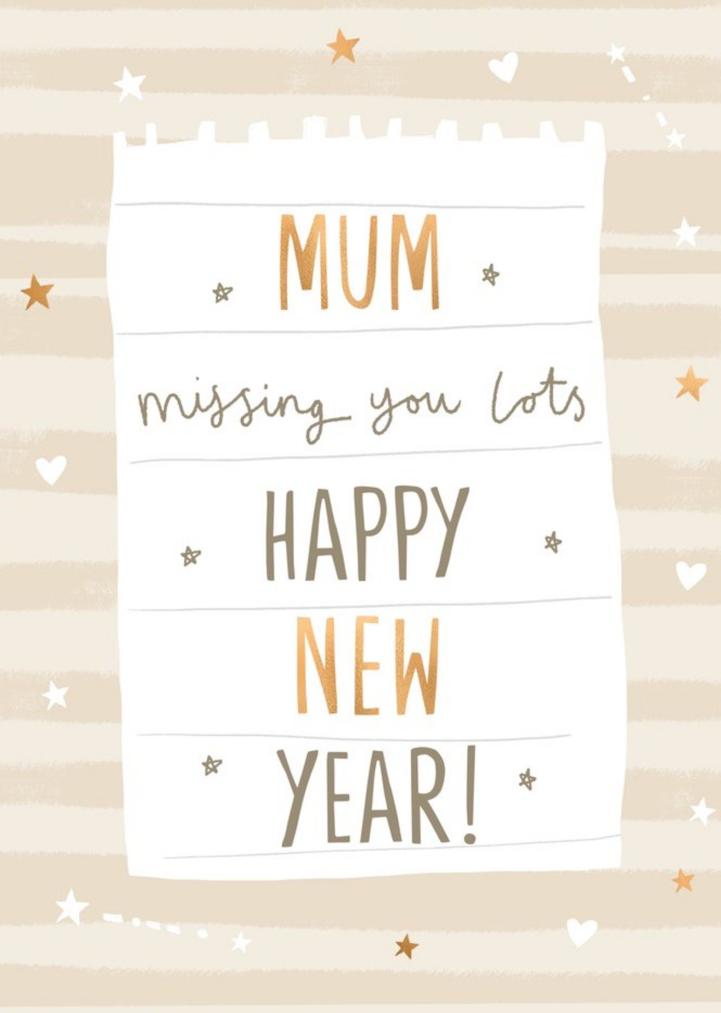 Moonpig Dad Missing You Lots Happy New Year Card