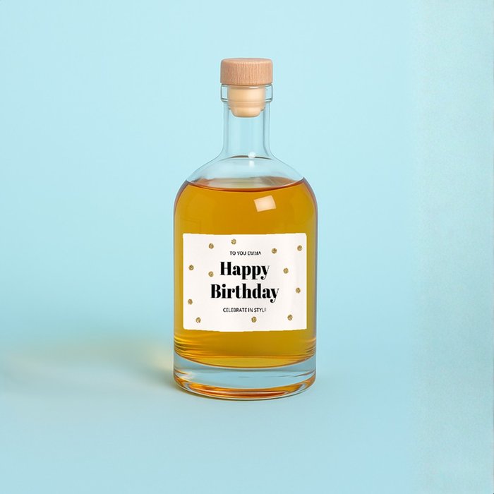 Personalised Happy Birthday Rum 50cl