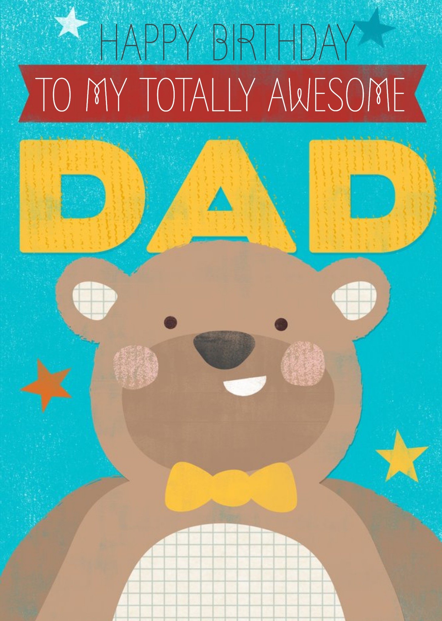 Moonpig Big Bear Totally Awesome Dad Personalised Birthday Card