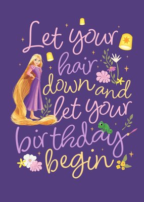 Disney Rapunzel Let Your Hair Down Birthday Card