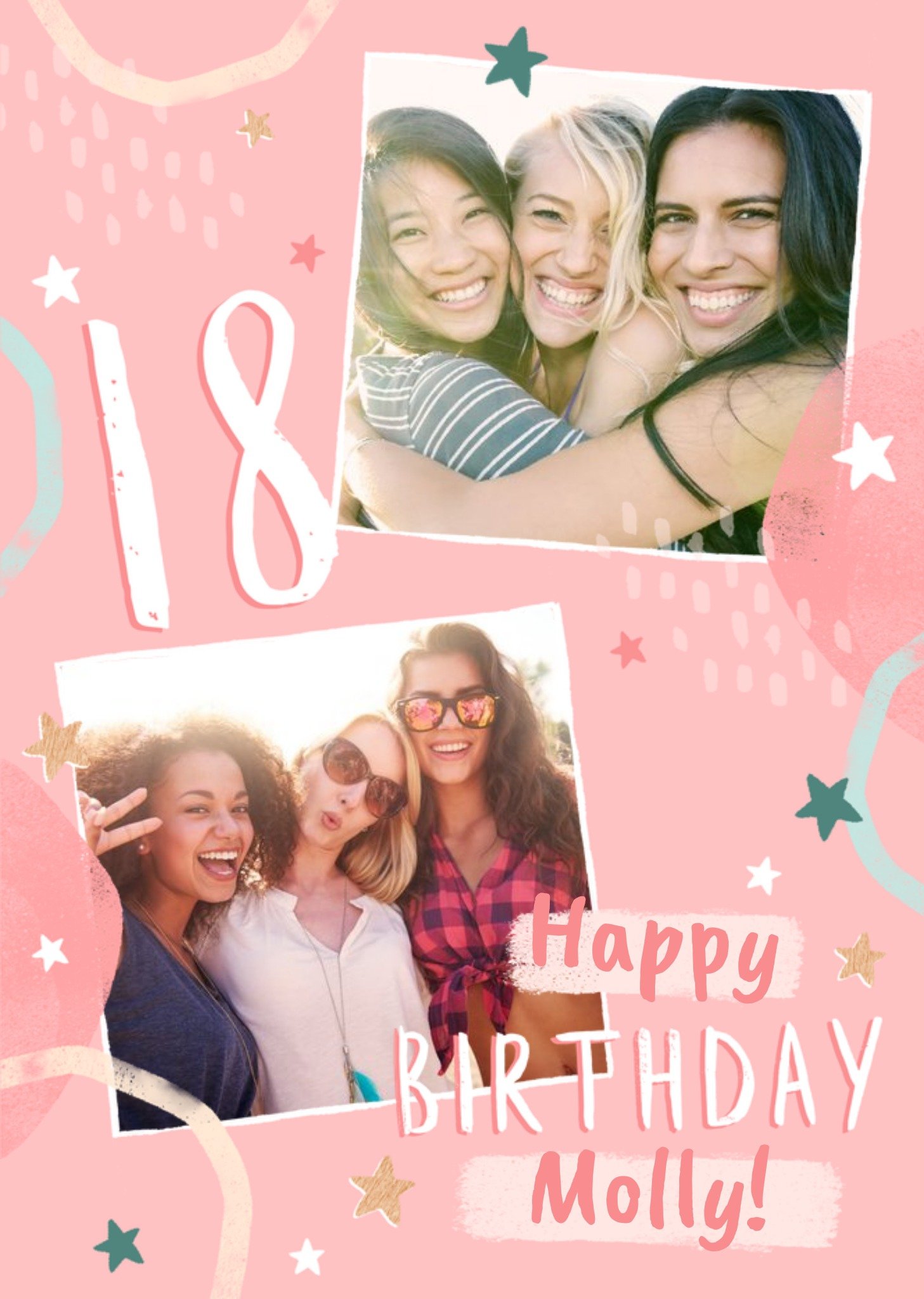 Moonpig 18th Birthday Friend Photo Upload Card