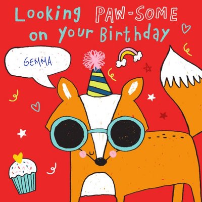 Oodles Pawsome Birthday Personalised Card