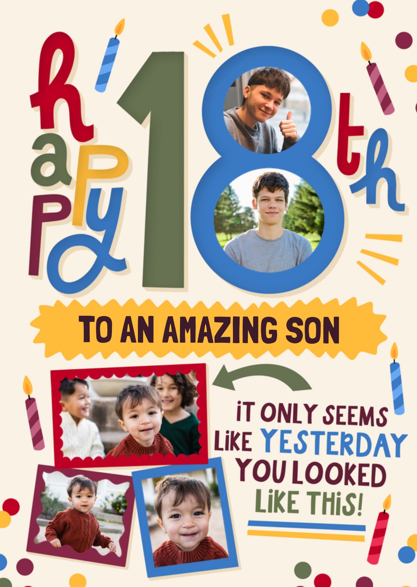 Moonpig Happy 18th Birthday Photo Upload Card