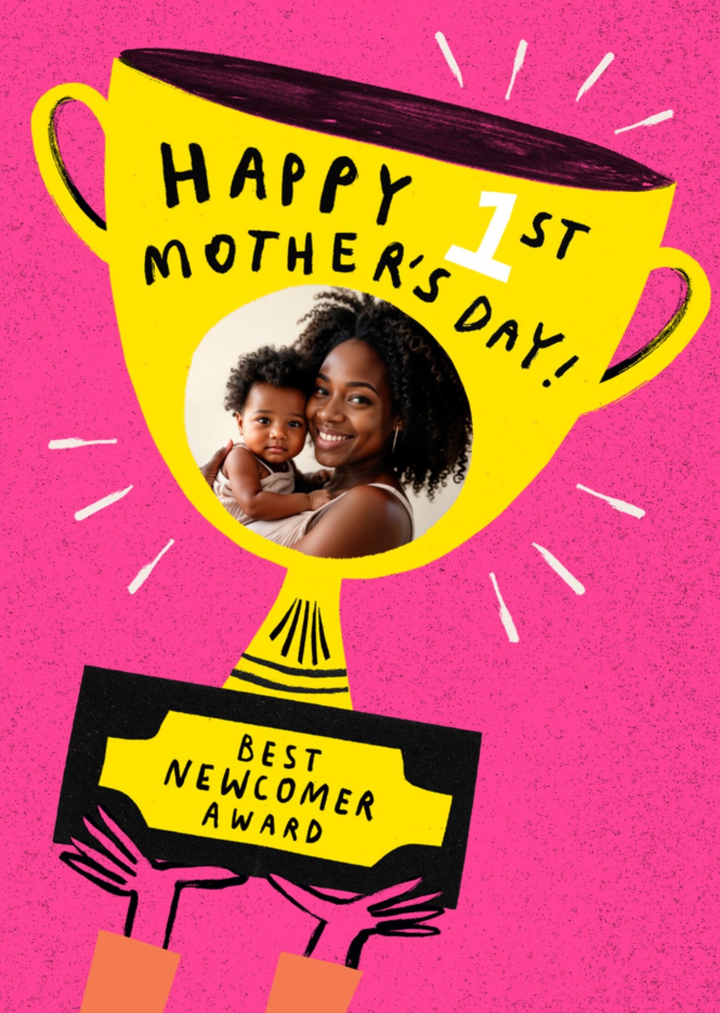 Moonpig Best Newcomer Award Card Photo Upload 1st Mother's Day Card