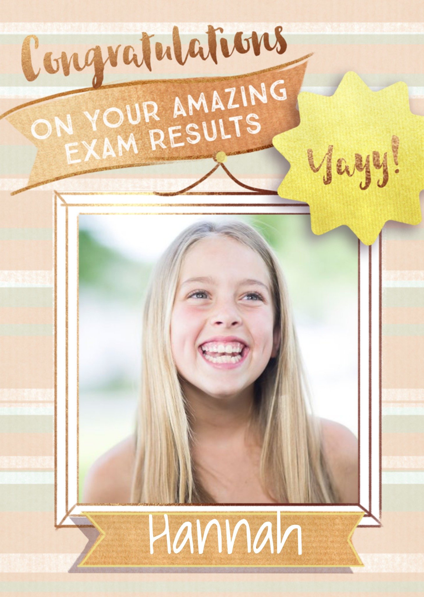 Moonpig Congratulations On Your Amazing Exam Results Photo Upload Editable Card