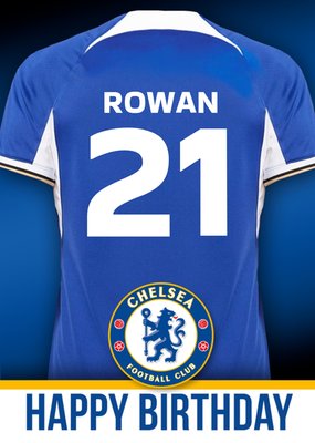 Chelsea Football Club Number 1 Chelsea Fan Shirt Happy Birthday Card