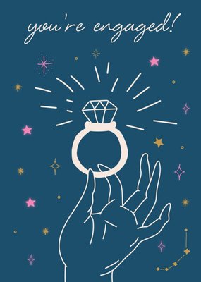 Moonchild Illustration Ring Fairytale & Fantasy Engagement Card