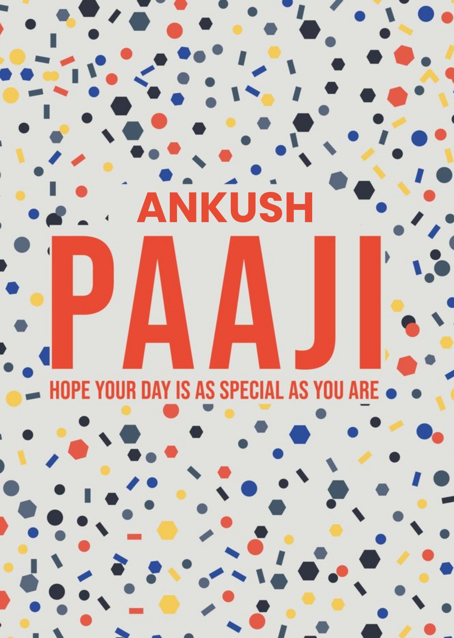 Eastern Print Studio Abstract Illustration Paaji Hope Your Day Is As Special As You Are Card