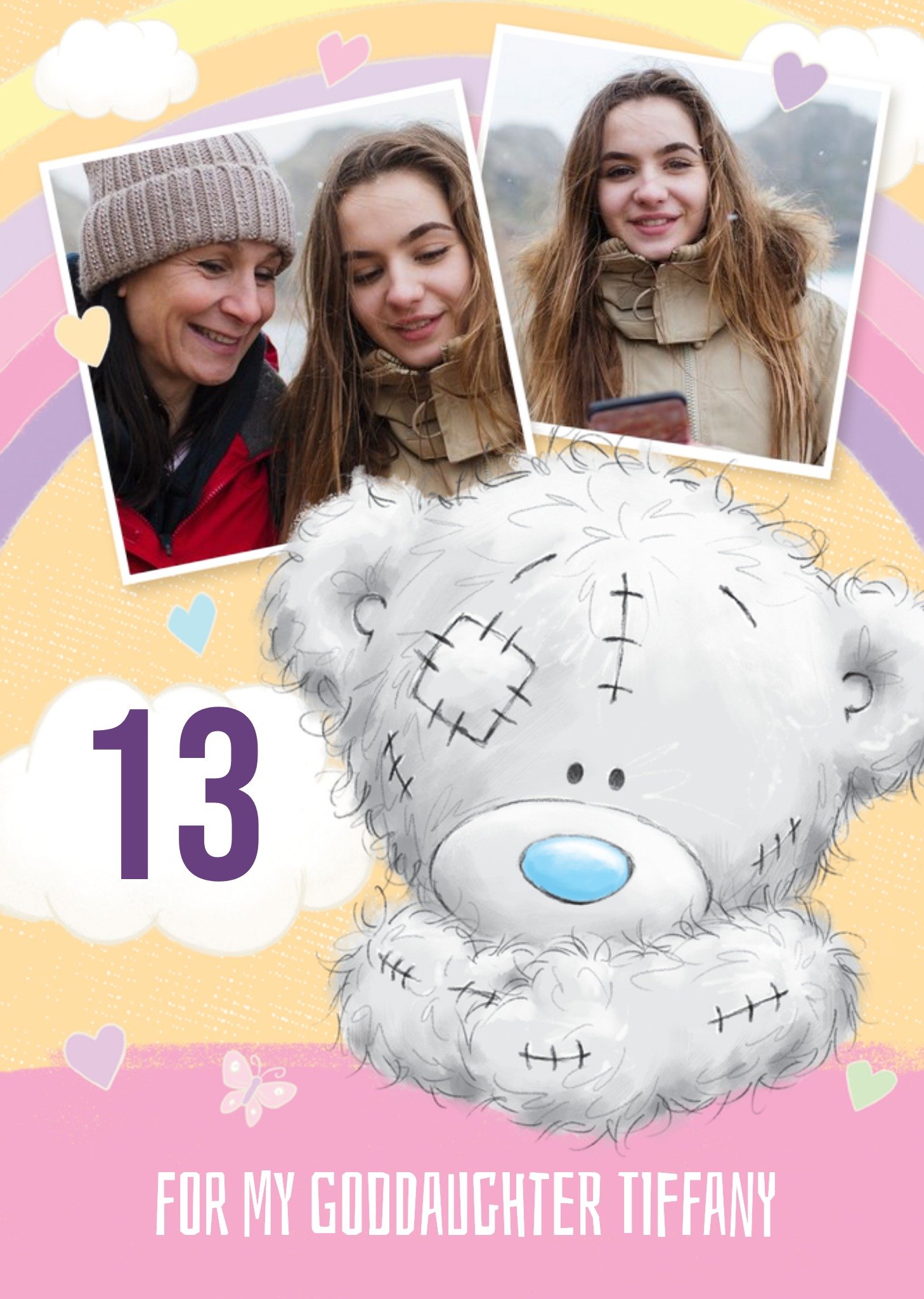 Me To You Cute Tatty Teddy Birthday Card - Goddaughter - Photo Upload